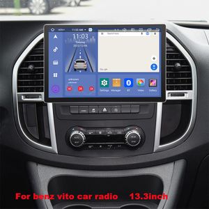 256G 13,3-дюймовый автомобильный DVD-радио для Mercedes Benz Vito W447 2014-2021 Android Auto Car Multimedia Player GPS Head Bind