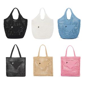 The new Summer triangle Raffia Straw Shoulder bag Luxurys designer prad large tote handbag beach Bag Womens wallet mens Unisex Fashion travel Crossbody clutch bags