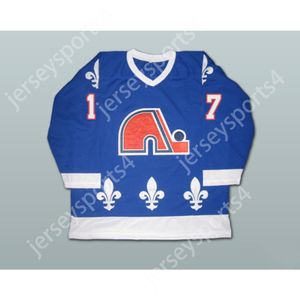 Benutzerdefinierte WENDEL CLARK 17 RETRO HOCKEY JERSEY QUEBEC NORDIQUES oben genäht S-M-L-XL-XXL-3XL-4XL-5XL-6XL