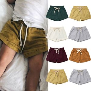 Shorts Baby boys and girls' short harem pants sports pants with cotton soles and PP legs 230406