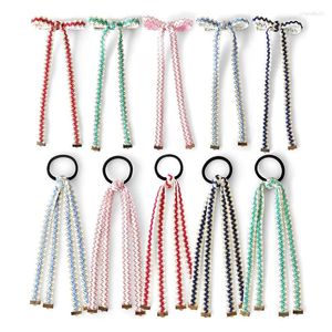 Accessori per capelli Ragazze Tessuto per bambini Nastro ondulato Fiocco Fermagli per capelli Moda per bambini Clip superiore Elastico casual