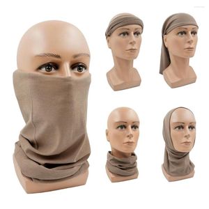 Scarves Cycling Face Mask Dustproof Khaki Solid Color Bandana Men Polyester Buffs Tube Neck Warmer Gaiter Balaclava Women Scarf Headband