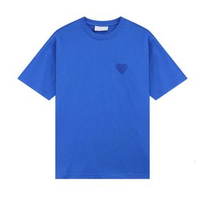 İlkbahar ve Sonbahar Erkek Kadınlar Amis Tasarımcıları Lüks Pure Pamuk Moda Eğlence Trendi Basit Klasik T -Shirt Ya5z