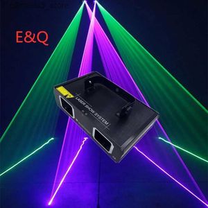 Moving Head Lights Factory Outlet Lâmpada Laser 2 Head Laser Dual Hole Stage Effect DMX512 Iluminação para DJ Disco Party KTV Nightclub e Dance Floor Q231107