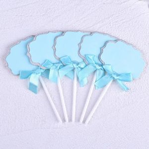Cake Tools Wedding Topper Decoration Kit With Writable Paper Labels Ribbon Bowknot Toppers For Cupcakes Desserts Fruit Pies Party