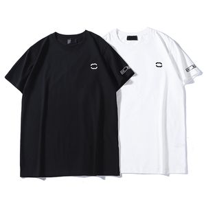 Moda Erkek Tişört Tasarımcı Mektup Nakış Klasik Siyah Beyaz Sıradan Erkekler ve Kızlar En İyi T-Shirts Kaliteli Kısa Kollu Artı Boyut S-5XL Tees