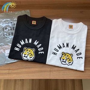 Erkek Tişörtler İnsan Yapımı Kısa Kollu Erkek Kadınlar 1 1 Beyaz Siyah T-Shirts Tiger Baskı Deseni Üst Tees