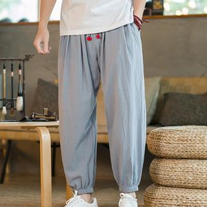 Pantaloni da uomo Pantaloni casual da uomo in cotone a gamba larga Pantaloni estivi Pantaloni larghi da uomo Hip Hop Harajuku Abbigliamento uomo Streetwear