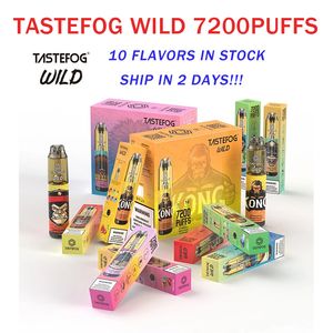 Оригинальный Tastefog WILD 7200 Puffs, одноразовый Vape Pod, устройство, 10 вкусов, аккумулятор 850 мАч, 15 мл, перезаряжаемый Vape Type C