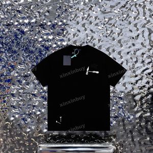 Xinxinbuy Men Designer Tee T Shirt 23ss Paris Wiele narzędzi haft haftowe bawełnę z krótkim rękawem czarny czerwony niebieski szary s-3xl