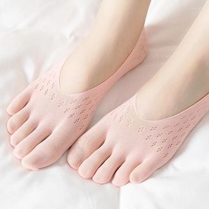 Women Socks Five Finger Children's Boat Summer Thin Fashion Breathable Sweat-absorbing Shallow Mouth Invisible