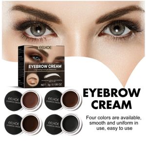 Eelhoe Dipbrow Pomade kaş arttırıcılar kaş fırçası ile uzun ömürlü zengin pigment suyuna dirençli