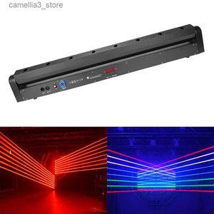 Moving Head Lights Moving Head Laser Light 8-Eye Full Color RGB DMX512 CONTROL BEAM LIGHT BAR DJ STAGE LIGHT PROJECTOR DISCO Party Wedding Lighting Q231107