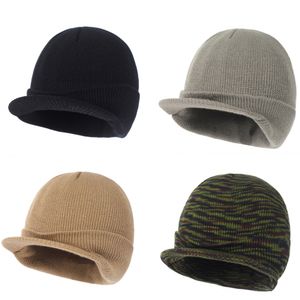 Designer Beanie Men Sticked Winter Hat Brimmed Head Ear Warm Acrylic Gorro Fashion Snow Cap