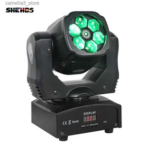 Moving Head Lights Shehds High Quality 6x15W Laser Beam RGBW Moving Head Lighting Support flera DMX -lägen för DJ Club Patry KTV Concert Q231107