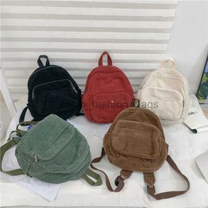 Ryggsäck stil andra väskor corduroy mini ryggsäck färg kvinnor tvärkroppsväska enkla student bokväskor för kontor väska nya plånböcker och bagscatlin_fashion_bags