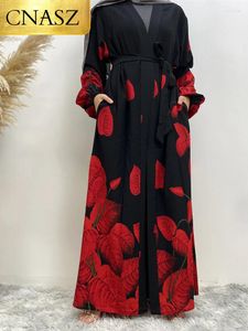 Ethnische Kleidung Neueste muslimische Abaya aus dem Nahen Osten Islamischer Türkei-Modestil Dubai-Größe Marokkanischer Bangladesch-Cardigan-Kimono-Druck