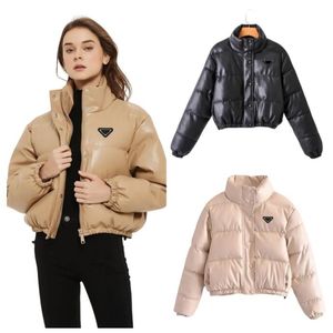 PDARA Fashion Casual Solid Color Women's Pu Leather Jackets Luxury Designer Brand Ladies Short Coat Autumn and Winter Warm Short Outerwear Tops