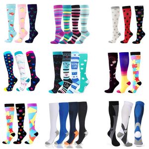 Sports Socks Wholesales Multi Pairs Compression Knee Stockings Nursing Men Women Fit For Edema Diabetes Varicose Veins