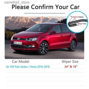 Windshield -torkar för VW Polo 6R 6C 2010 2011 2012 2013 2014 2015 2016 2017 2018 MK5 Car Front Wiper Blades Accessories Windshield Wash Q231107