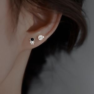 Astronauta Pianeta Orecchini a bottone Mini Carino Argento Colore Ear Stud Moda Ins Gioielli Accessori regalo Amici Commercio all'ingrosso personalizzato