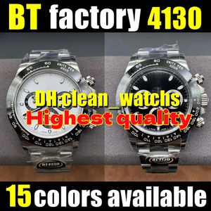 BT Factory Herrenuhr 40-12,2 mm 4130 Vollautomatisches mechanisches Uhrwerk höchster Qualität im Dunkeln leuchtend wasserdicht b22