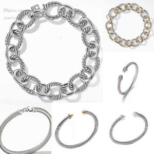 Designer Armbänder Armband Dy Twisted Wire Rundkopf Damenmode Vielseitiges Platin überzogener zweifarbiger Hanf Trend Heißer Verkauf von Schmuck