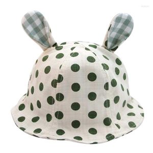 Cappelli 3 colori cappello da bambino in cotone simpatico animale a pois con orecchie lunghe divertente visiera morbida nata Pography puntelli regalo per i bambini