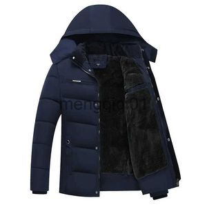 Men's Down Parkas Men's Winter Thick Fleece Down Jacket New 2018 Hooded Coats Casual Thick Down Parka Male Slim Casual Cotton-Padded Coats XL-4XL J231107