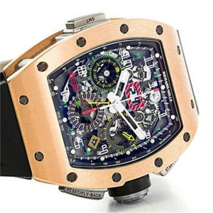 Automatische mechanische Armbanduhren Richarmill Uhr Schweizer Uhren Herrenuhr RM1102 Roségold Sportmaschinen Hohle Mode Lässige Zeituhr Luxus Wat WN-B7AN