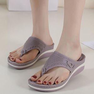 Тапочки лето для женщин повседневные шлепанцы пляжные сандалии клины обувь