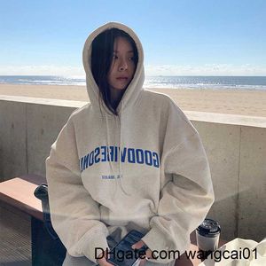 Damen Hoodies Sweatshirts Y2k Kleidung Grau Vintage Street Sweatshirt Hoodie tter Druck Lang Seves Lässig Warm Oversize Baggy Damen Tops Herbst 0407H23