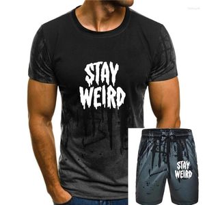 Herren-Trainingsanzüge „Stay Weird“ gruseliges süßes Pastell-Gothic-Grafik-T-Shirt aus Baumwolle