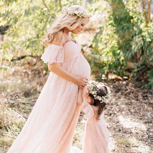 Maternity Dresses Pregnant Woman Sexy Lace Long Wedding Dress Baby Shower Gown P ography Props Fancy P o Pregnancy Party Clothes 230407