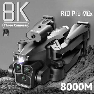 カメラ付きドローンドローン4Kプロフェッショナル3カメラUAV光学フロー障害物Quadcopterドローン8km