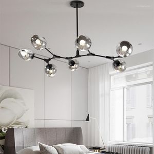 Lampy wiszące nowoczesne gałąź LED Kształt sufitowy żyrandole przemysłowe lampa życiowa jadalnia sypialnia hangjing lekki wystrój