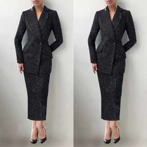 Angepasst Frauen Röcke Anzüge Langarm Hohe Taille Mode Fotografie Frauen Blazer 2 Stück Set Dame Party Streetwear