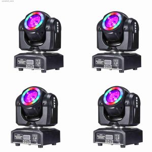 Ruchome światła główki 4PCS 60W Belka LED Mini ruchoma głowica 65W z SMD5050 RGB 3IN1 Super Bright DJ DJ DMX Control Q231107