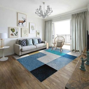 Carpets Nordic Geometric Living Room Carpet Simple Modern Bedside Coffee Table Floor Mat Larget Rectangular Polypropylene Bedroom Rug
