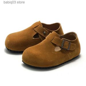 Sneakers Spring and Autumn New Children's Cork Leather Shoes Boys' Casual Shoes Girls' Unisex Single Shoes T231107