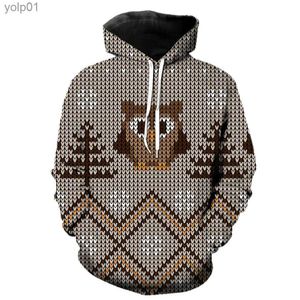 Herrtröjor tröjor Santa Claus Christmas Tree Men's Hoodies 2022 Hot Sale Sweatshirts Overdimensionerade Pullover Hip Hop Unisex Tops Casual Fashion Cooll231107