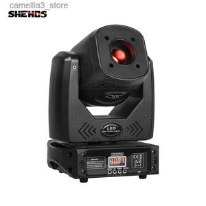 Moving Head Lights Shehds LED 80W med 3 ansiktsprisma Moving Head Light 7 Mönster Elektroniskt Focusing Party Bar DJ Disco DMX Stage Effect Lighting Q231107