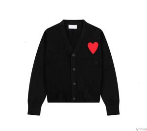 Modny projektant Paris Paris Sweter męski Amis de Coeur Macaron Love Jacquard Cardigan for Men and Women Oversizezed Loose Fit Z61i