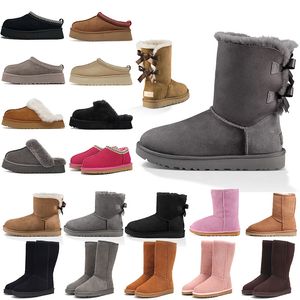 Tasman Slippers Chestnut Fur Slides ugglie boot Shearling Tazz Boots New Mules Women Men Ultra Mini Platform Boot Slip-on Shoes ugglie Suede Upper over the knee Winter