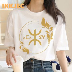 Camiseta feminina amazigh tshirt feminina tees gráficos de casal de casal de casal ulzzang y2k tumblr saft top harajuku kawaii 230407