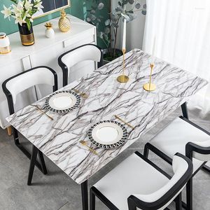 Table Cloth PVC Plastic Tablecloths Waterproof Cover Oilcloth Marble Texture Mat Custom Rectangle Square Round Oval
