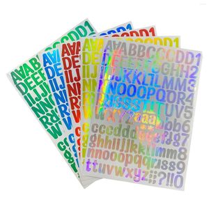 Gift Wrap Holographic Glitter Number Stickers Decals Labels Signs Crafts For Car Outdoor Card Making Address Containers Jar