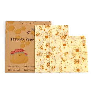 FDA Food Bees Wrap Cling Film Recyclable Bee Wax Food Preservation Cloth Beeswax Reusable Food Wraps Fruit Savers