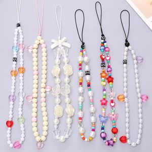 Perlenliebe Handykette Anti-Verlust Anti-Fall DIY Perlenkette kurzes Handy-Lanyard