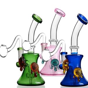 Bongo de água de vidro Hookahs Heady Glass Dab Rigs Bongos de óleo Fumar Óculos Tubulações de água Chicha Cigarro com junta de 14mm